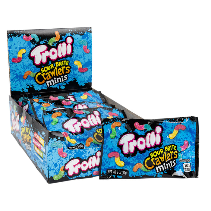 Trolli Mini Sour Brite Crawlers Gummy Candy - 18 Count