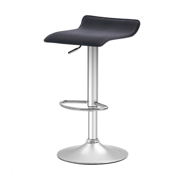 Two Craig Bar Stools Gas Lift Chrome Black by Urban Style