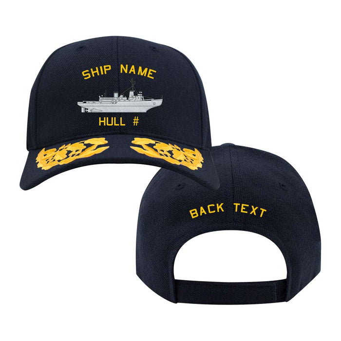 US Navy Custom Ship Cap - Admiral Scrambled Eggs - Polar Class Icebreaker Hats and Caps