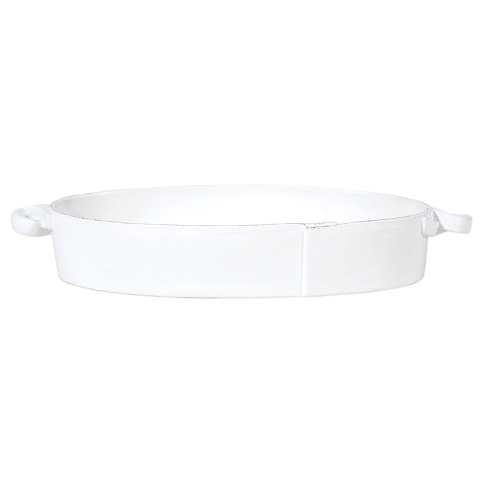 Vietri Lastra White Handled Oval Baker Dinnerware Vietri