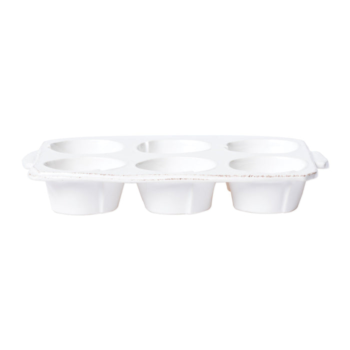 Vietri Lastra White Muffin Tin Dinnerware Vietri