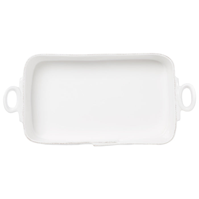 Vietri Lastra White Rectangular Baker Dinnerware Vietri