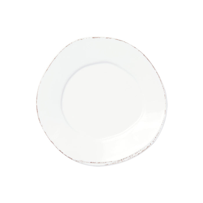 Vietri Melamine Lastra White Salad Plate Dinnerware Vietri