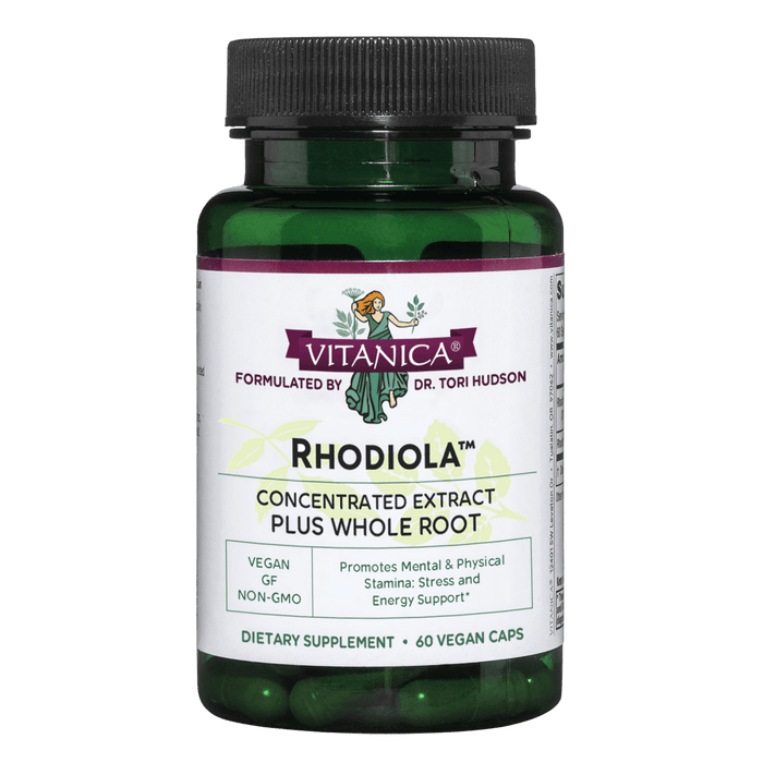 Vitanica Rhodiola Extract Plus 60 Vcaps - Supplement Facts panel