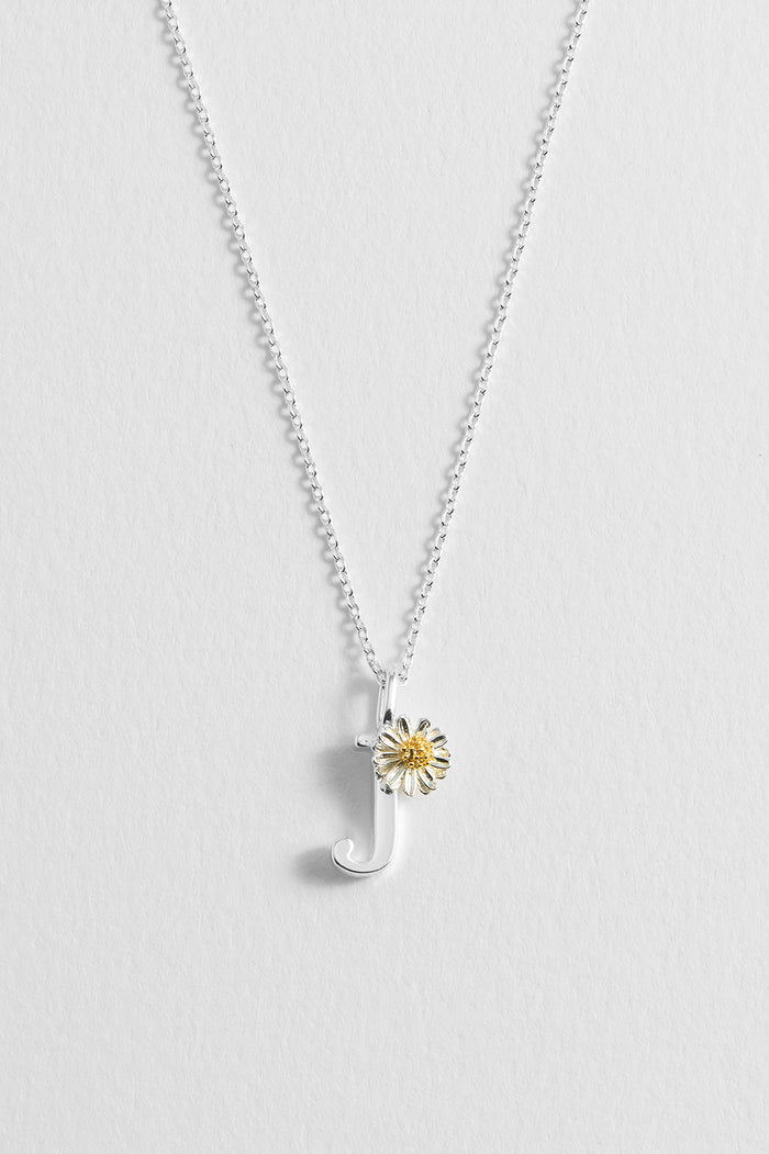 Wildflower Initial Pendant