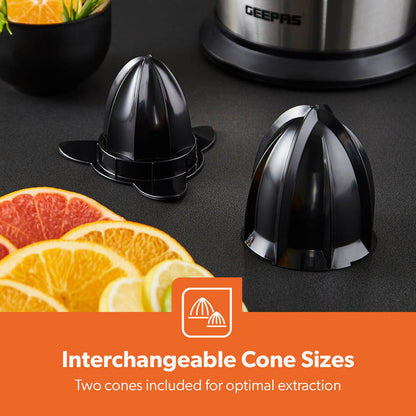 100W Silver Electric Juice Maker & Citrus Squeezer