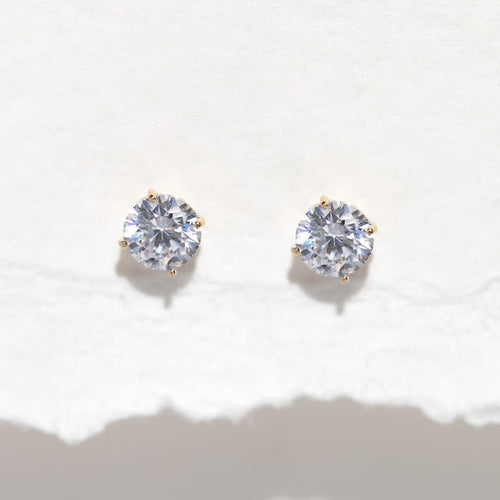 14k Solid Gold Perfect Stud Earrings