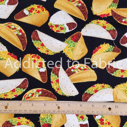 19" x 44" Tacos Allover Fabric by Timeless Treasures, Taco Fabric