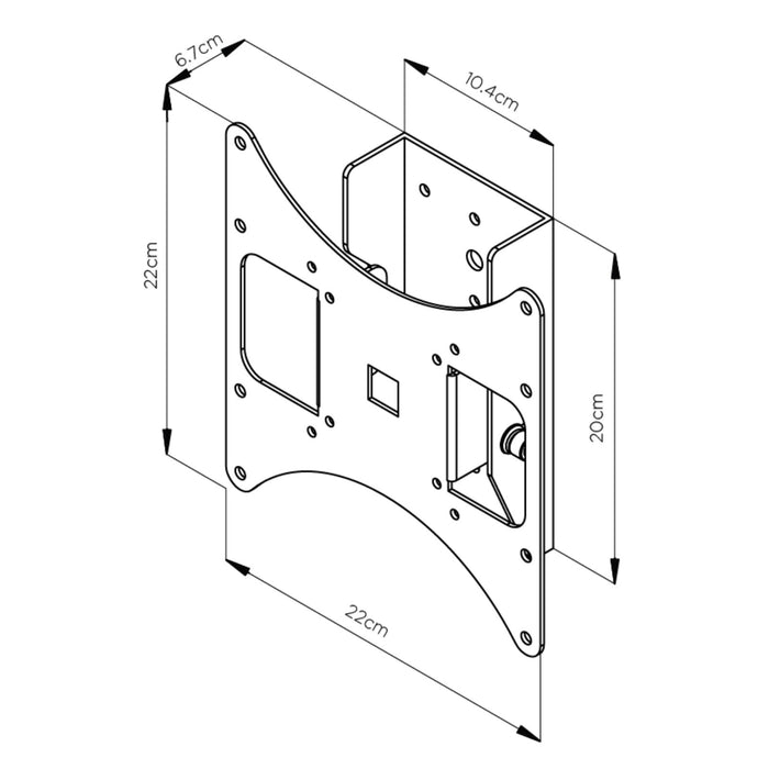 200x200 VESA Mount Bracket, Tilt by Tauris™-#product_category#-Home Living Store
