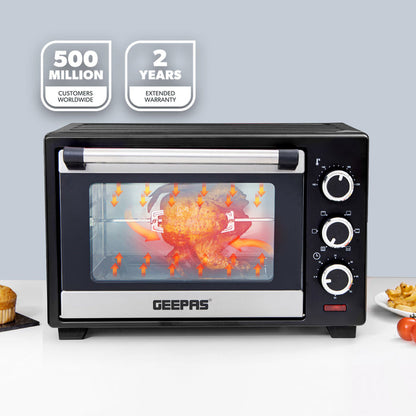 25L Electric Mini Oven Cooker With Grill and Rotisserie