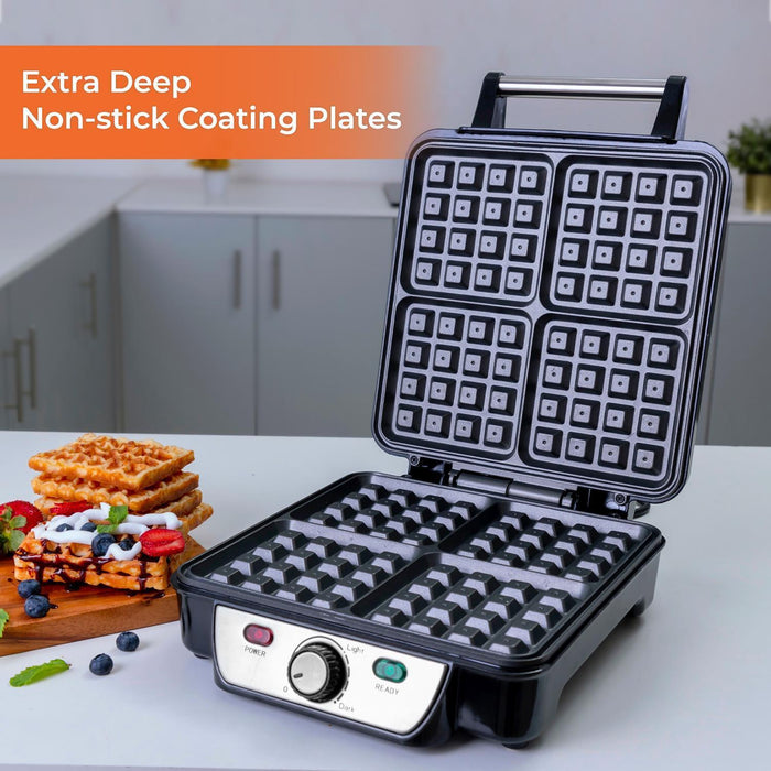 4-Slice Deep Fill Non-Stick Waffle Maker