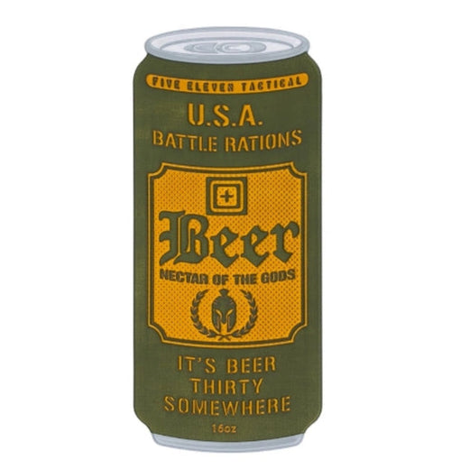 5.11 Tactical "Battle Rations" Beer Can Patch Stickers 5.11 Tactical Green OS