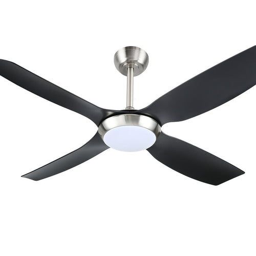 52 Inch Devanti Ceiling Fan DC Motor w/Light w/Remote - Black - Devanti