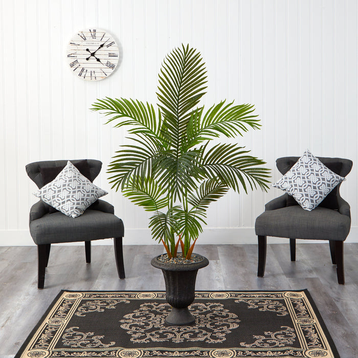 59” Areca Palm Artificial Tree in Charcoal Urn
