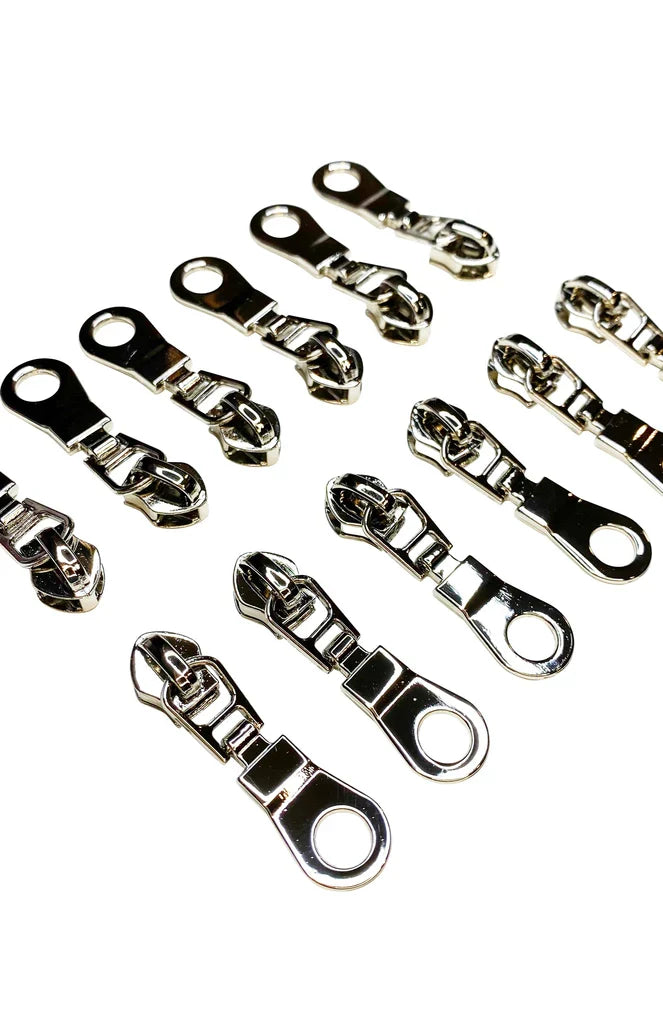 6 Nickel Donut Zipper Pulls