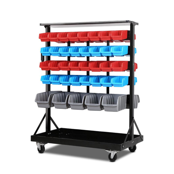 74 Storage Bin Rack Stand