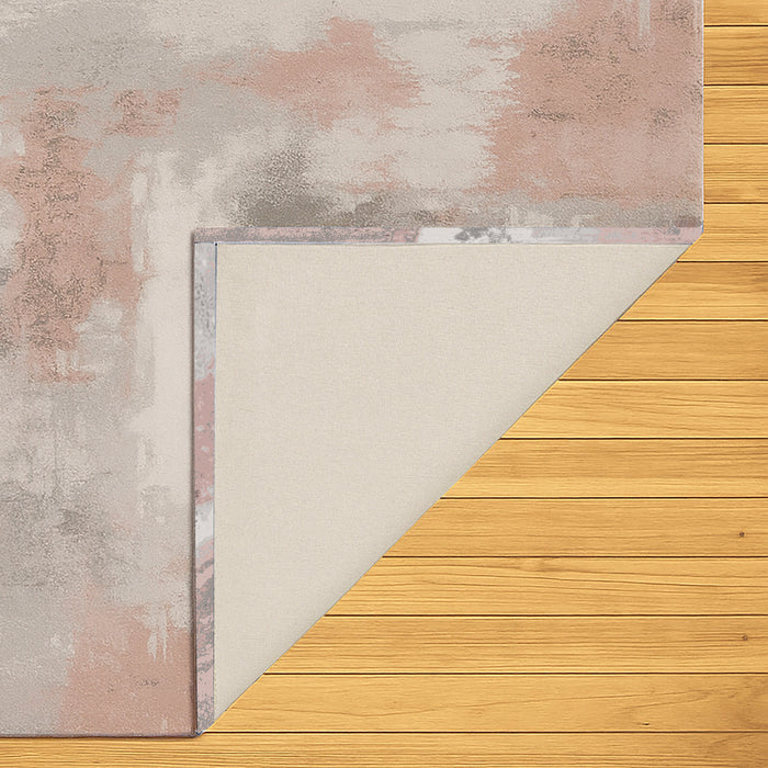 Abstract Printed Microfibre Rug | Pink (160x240cm) by Urban Style