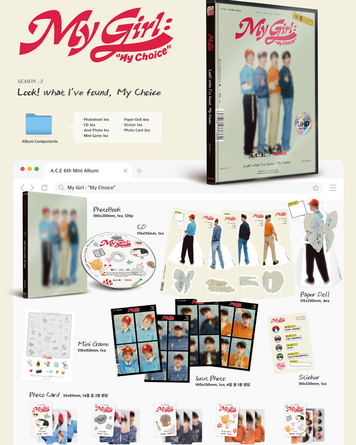 A.C.E - 6TH MINI ALBUM [My Girl : "My Choice”] (3 Versions)