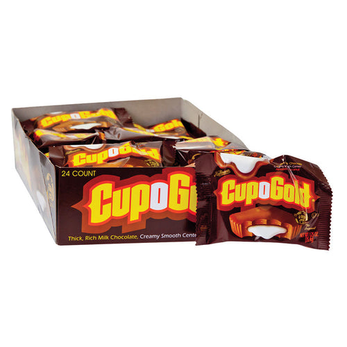 Adams Cup O Gold Milk Chocolate Candy Cups with Creamy Center - 24 Count
