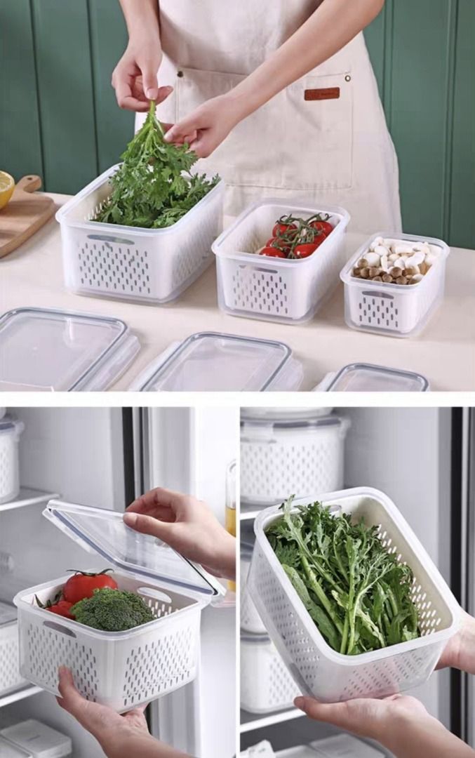 Airtight Draining Crisper-R8713 3Pc