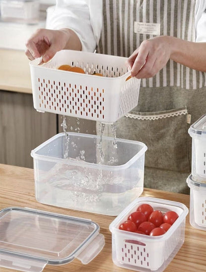 Airtight Draining Crisper-R8713 3Pc