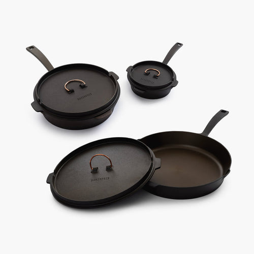 Barebones All-In-One Cast Iron Skillet Group
