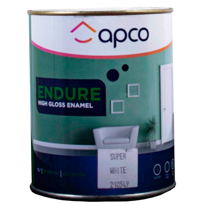 Apco Endure Gloss Enamel White 1L