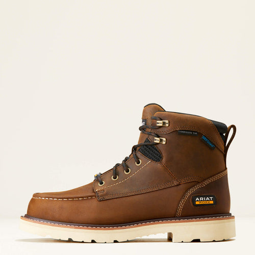 Ariat Men's Rebar Lift 6" Waterproof Comp Toe Work Boot Work Boots Ariat Distressed Brown 10 2E