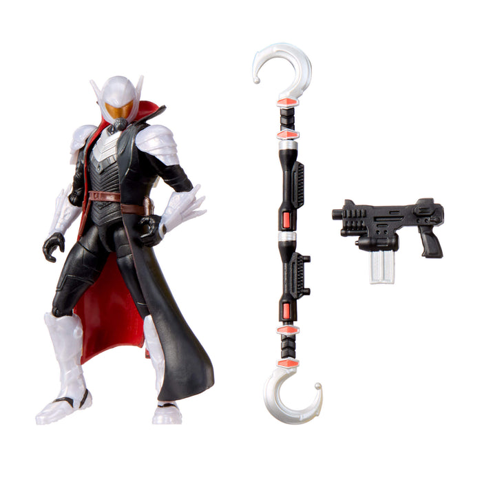 Action figure with a weapon and accessories on a white background