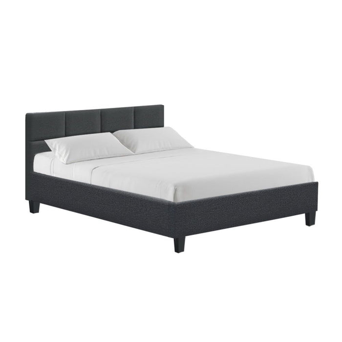 Artiss Bed Frame Double Size Charcoal TINO -Home Living Store - -
