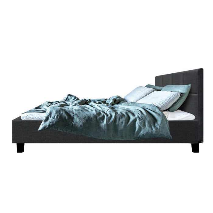 Artiss Bed Frame Double Size Charcoal TINO -Home Living Store - -