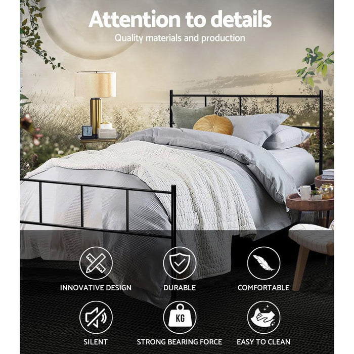 Artiss Bed Frame King Single Metal Bed Frames SOL -Home Living Store - -