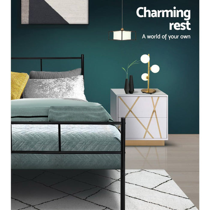 Artiss Bed Frame King Single Metal Bed Frames SOL -Home Living Store - -
