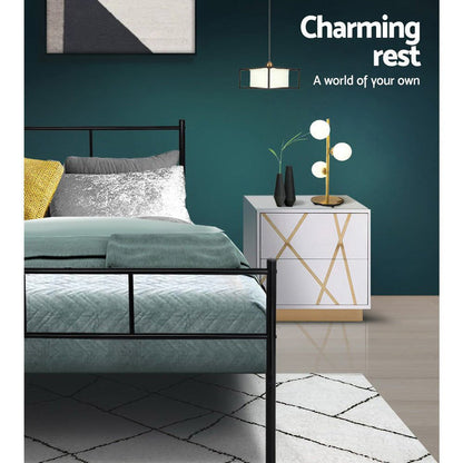 Artiss Bed Frame King Single Metal Bed Frames SOL -Home Living Store - -