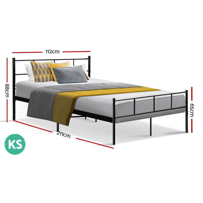 Artiss Bed Frame King Single Metal Bed Frames SOL -Home Living Store - -