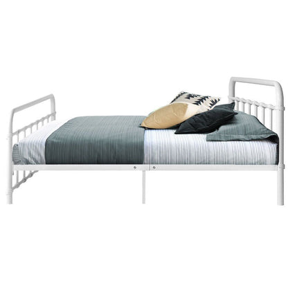 Artiss Bed Frame Metal Frames LEO - Double (White) -Home Living Store - -