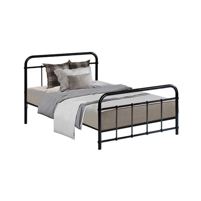Artiss Bed Frame Metal Frames LEO - Single (Black) -Home Living Store - -