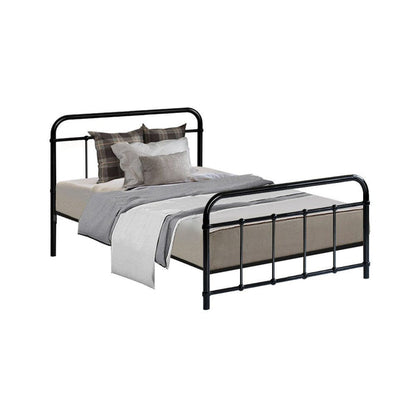 Artiss Bed Frame Metal Frames LEO - Single (Black) -Home Living Store - -
