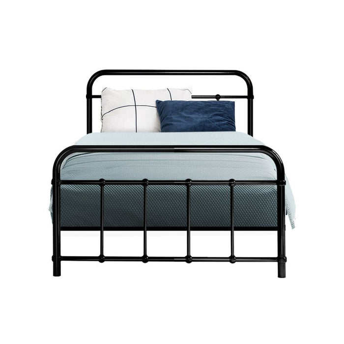 Artiss Bed Frame Metal Frames LEO - Single (Black) -Home Living Store - -