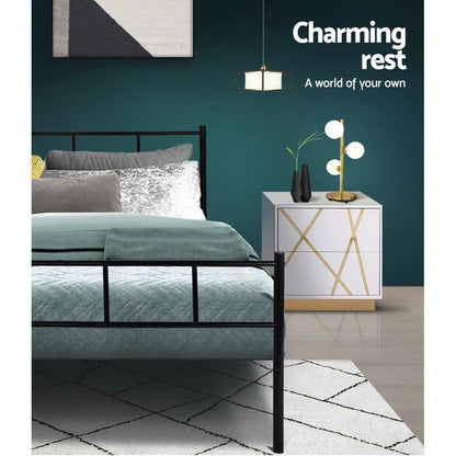 Artiss Bed Frame Single Metal Bed Frames SOL -Home Living Store - -