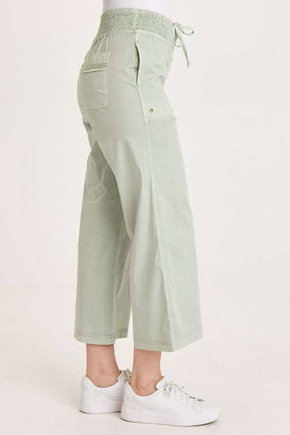 XCVI Artus Poplin Smocked Waist Crop