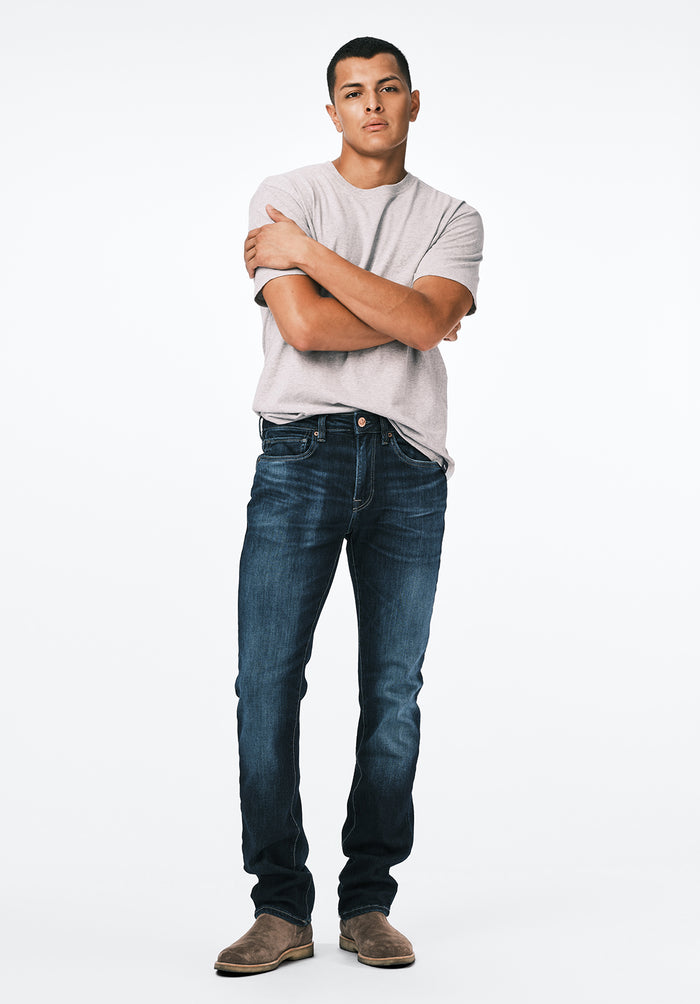 Buffalo Men Jeans Navy Denim Denim Pants Stretch