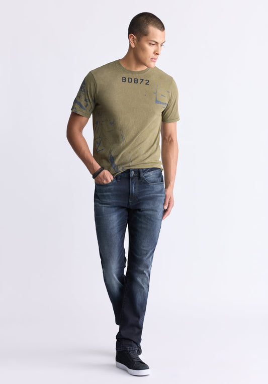 Buffalo Men Jeans Navy Denim Denim Pants Stretch