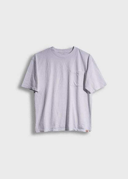 Men’s 7.6 oz cotton, white pocket tee with boxy fit and chest pocket, heavyweight everyday t-shirt with clean workwear style and soft feel