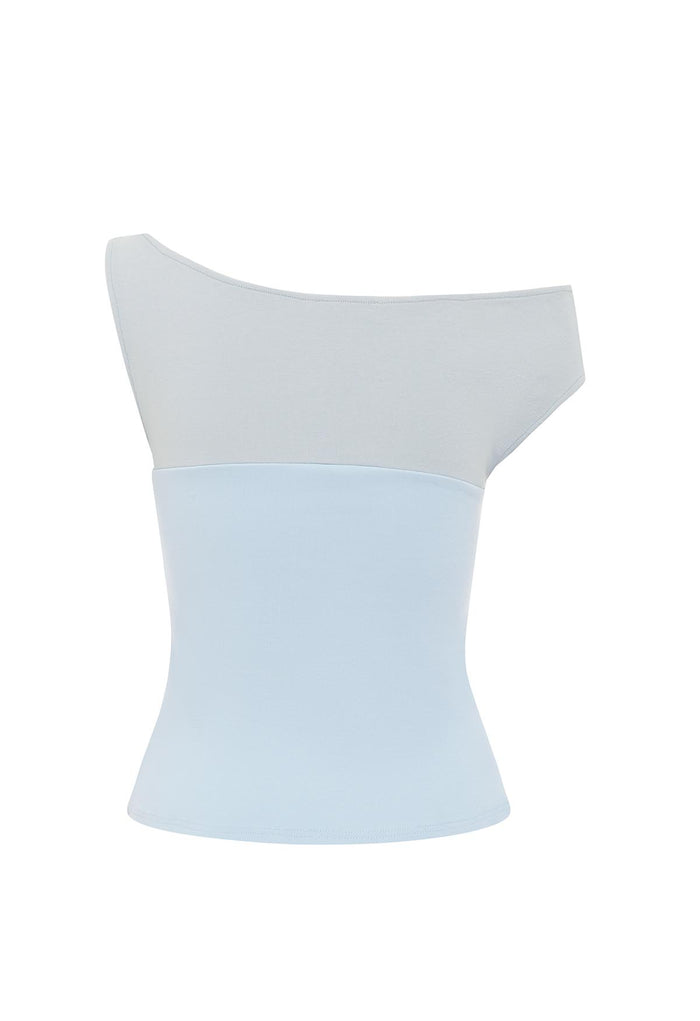 Asym Bardot Top Cielo (Original Fit)