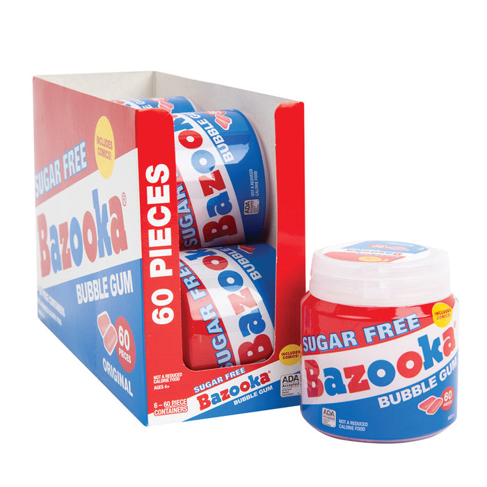 Bazooka Sugar Free Bubble Gum with Comics - 6 Count