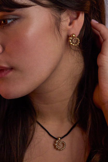 Beaded Swirl Earrings