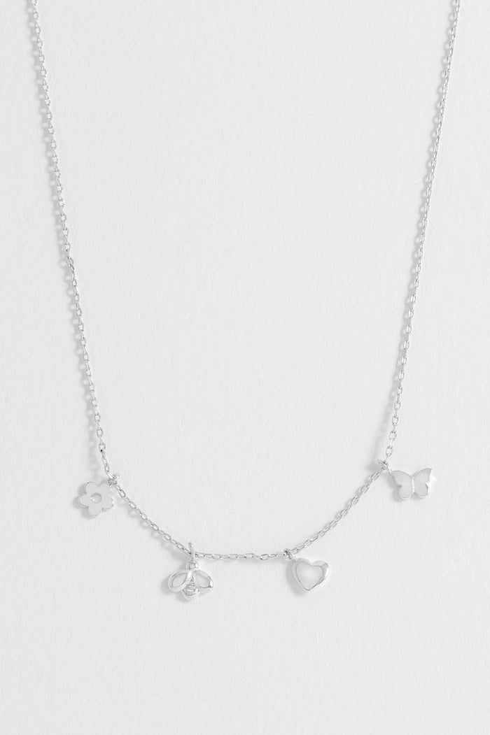 Bee and Butterfly Charm Necklace
