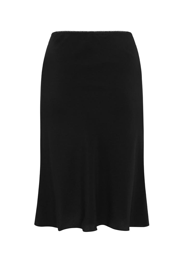 Bias Knee Skirt Nera Silk