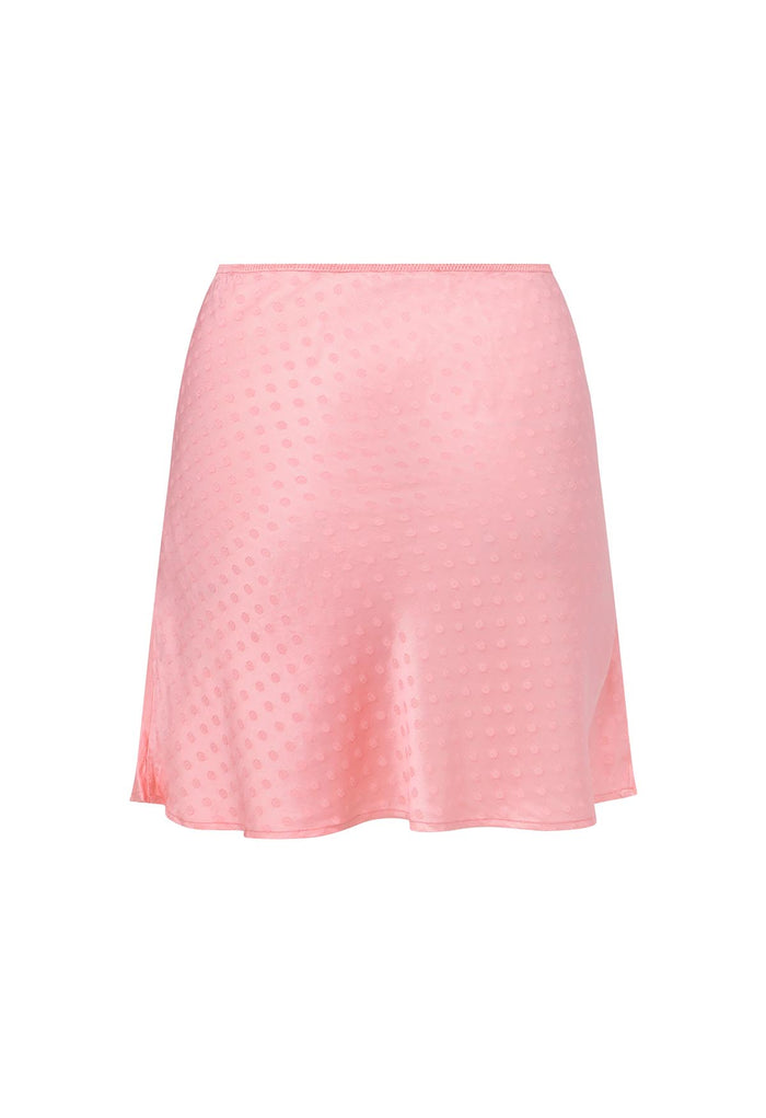 Bias Mini Skirt Jacquard Rosa